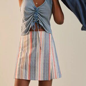 Porridge Striped Mini Skirt - Size L - NWT